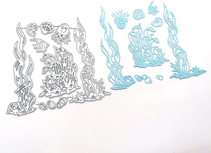 Metal Sea Grass Seaweed Coral Tropical Fish Cutting Dies, Jellyfish Shell Fish - Image 3