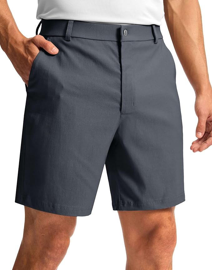 G Gradual Men's Golf Dress Shorts 5"/ 7"/ 9" Stretch Casual Work Flat Front Shorts for Men with 3 Pockets Quick Dry