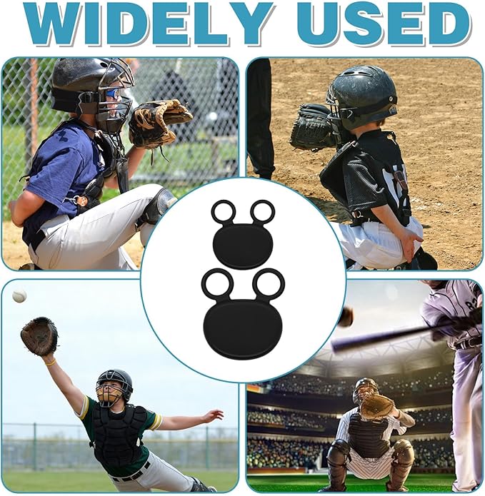 2PCS Palm Guard Baseball Glove Wrap, 2 Sizes Premium Silicone Palm Protector for Impact Absorption | Palm Baseball Hand Guard Glove Padding Accessory Gear, Shock Pad Training Aid for Softball Gear