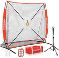 Storgem 6'X6' Baseball Softball Practice Net, Portable Baseball Net for Batting, Hitting, Pitching and Fielding, Carry Bag, Strike Zone and Batting Tee, Great for Kids Adult Youth