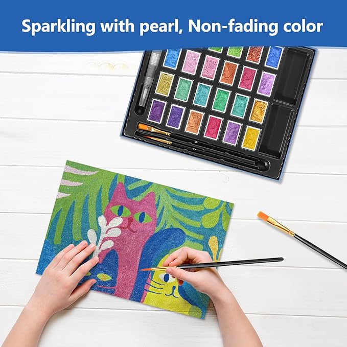3ml Glitter Watercolor Paint Set - Image 4