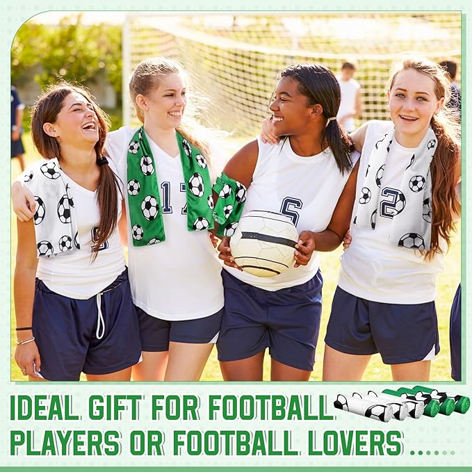 FuWeave 12 Pcs Sports Cooling Towels Baseball Basketball Softball Breathable Soccer Football Volleyball Microfiber Ice Towel Fast Drying for Party Favors Team Gift (White,40 x 12 Inch)