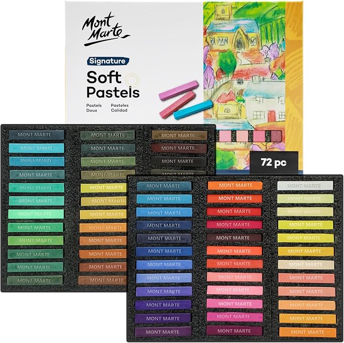 Mont Marte Soft Pastels Signature 72pc, Vibrant and Blendable by MontMarte