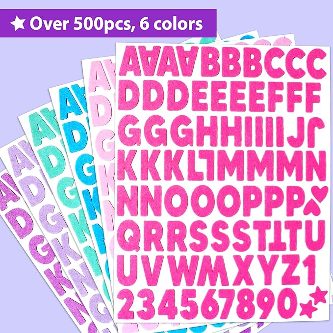KRAFUN Felt Sticker Kit for Beginner Young Girls and Kids Arts & Crafts - Image 2