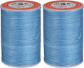 uxcell Round Leather Sewing Waxed Thread, 55m / 60 Yards Polyester Wax String by uxcell