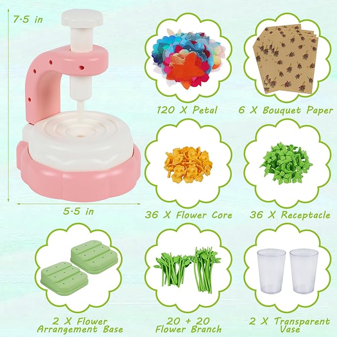 Glintoper Fabric Flower Craft Kit - Image 3