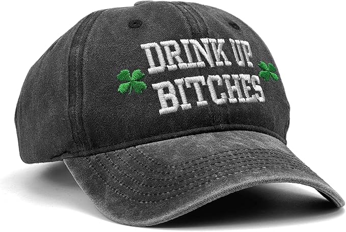 St Patricks Day hat Green Baseball Cap Shamrock Embroidered for man Women Funny
