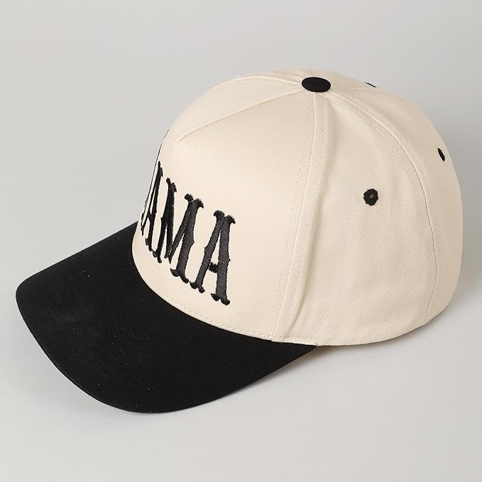 MIRMARU Two-Tone Vintage Canvas Trucker Hats for Men & Women, Adjustable Size Baseball Caps with Trendy Embroidered Design
