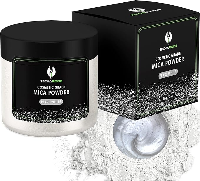 Pearl White MICA Powder for EPOXY Resin 56G / 2OZ. JAR by TECHAROOZ