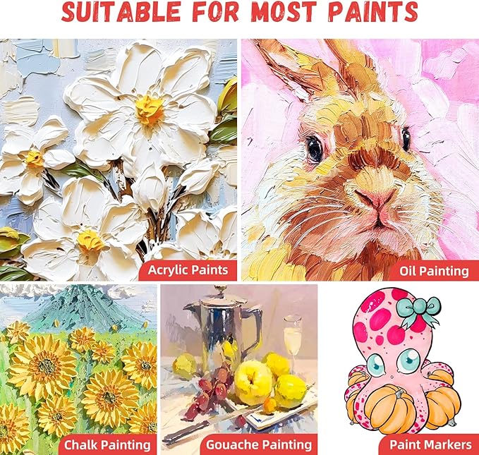 Simetufy Canvas Boards for Painting 11”x14” 46 Pack Bulk Canvases for Painting - Image 8