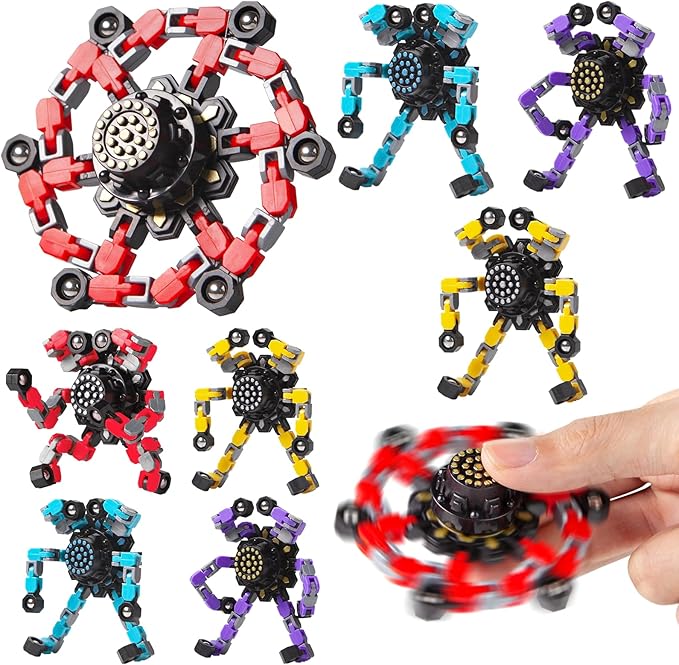 Fidget Spinners 8 Pcs for Kids and Adults Stress Relief Sensory Toys for Boys by GokeeyJewelry