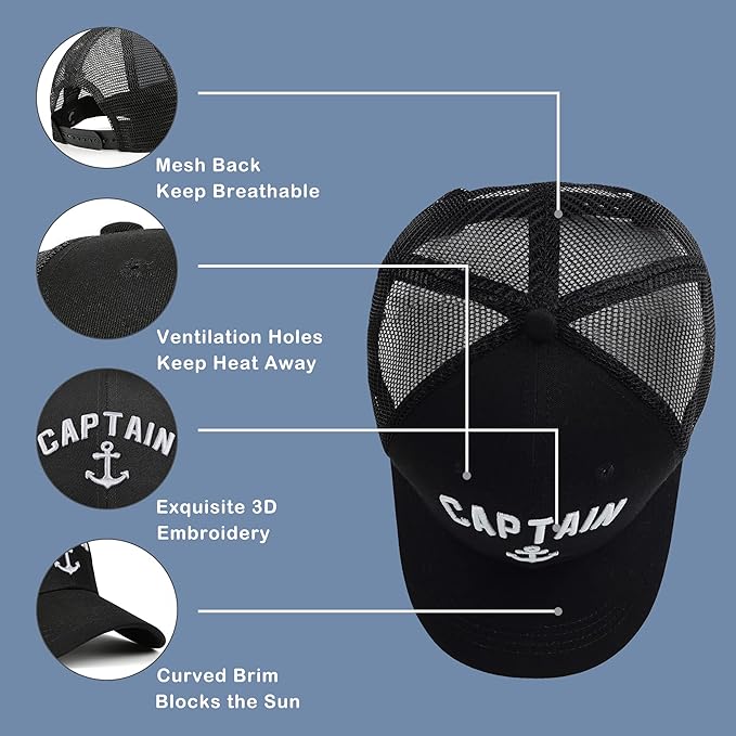 Outdoor Hat Captain Hats Hunting Hat Biggfoot Hat Mountain Baseball Cap Sailing Trucker Hat for Men Women