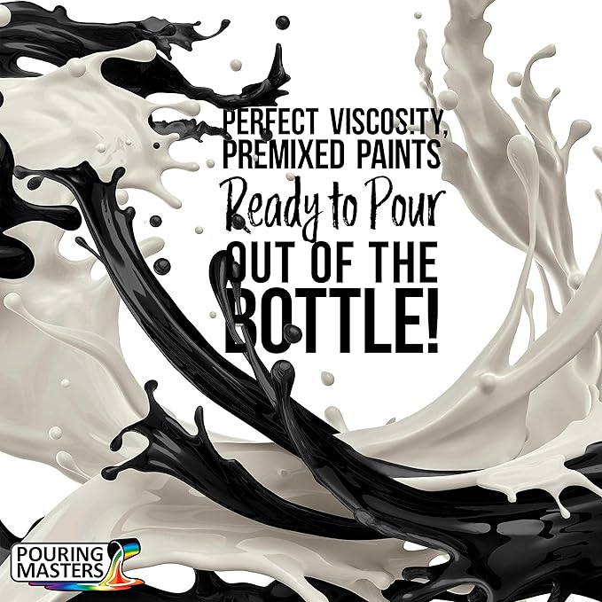 POURING MASTERS Jet Black Acrylic Ready to Pour Pouring Paint - Image 2