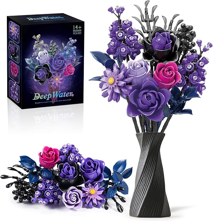 Gohero Purple Roses Building Blocks Set by GOHEROTOYS