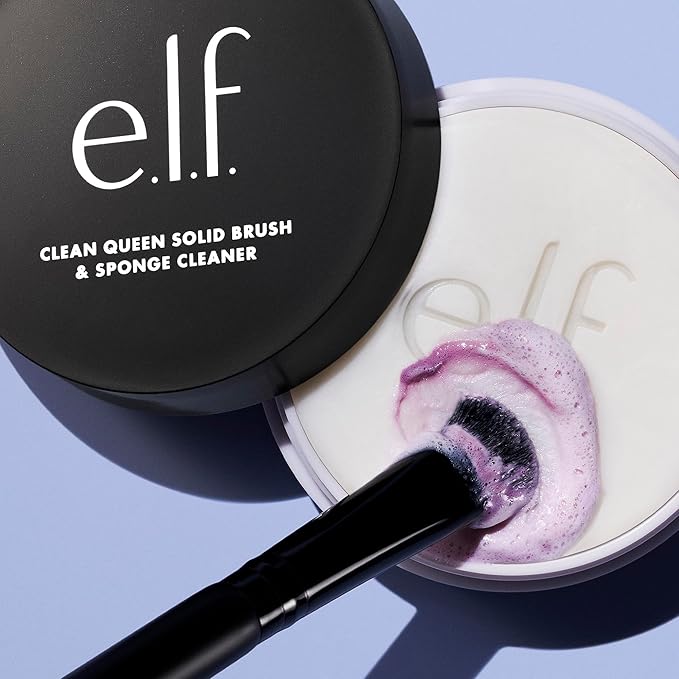 e.l.f. Clean Queen Solid Brush & Sponge Cleaner, Cleanses Face & Eye Makeup - Image 4