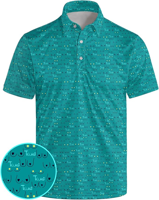 Mens Golf Shirts Golf Polo Shirts for Men Short Sleeve Polo Shirts Golf Gifts