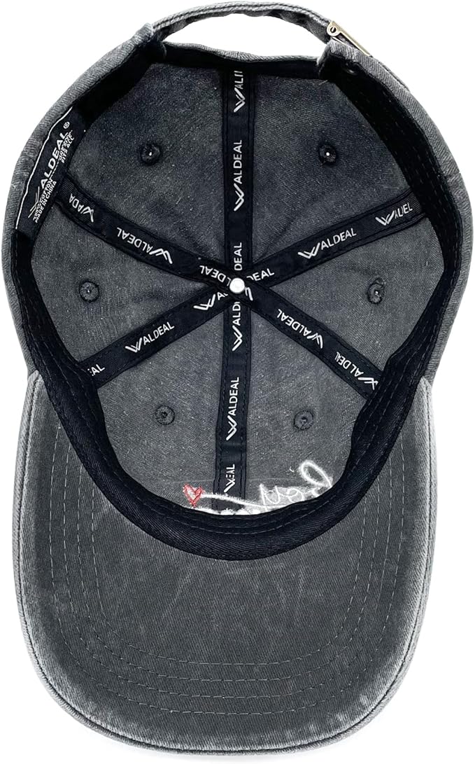 Waldeal Women's Embroidered Dad Hat, Adjustable Vintage Washed Cotton Baseball Cap for Men