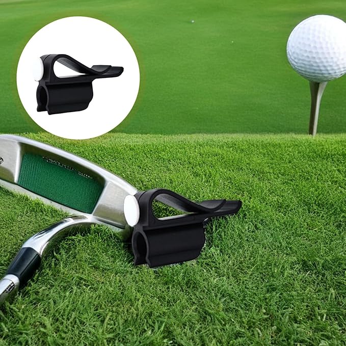 POPETPOP Golf Club Bag Clips On: 14 Pack Plastic Putter Clamp Holder Organizer - Durable Golf Accessories for Men Women Golfer (Black)