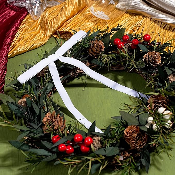 LaRibbons Thin Velvet Ribbon 3/8 Inch x 25 Yards, Gift Wrapping, Wreath Bow - Image 3