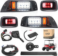 10L0L Golf Cart Light Kits for EZGO TXT (1996-2013), 12V Headlight Kit with Turn Signals Switch Horn Brake Lights, Mail Wire Harness, Street Legal Light Kit (For EZGO TXT - Upgrade Set)