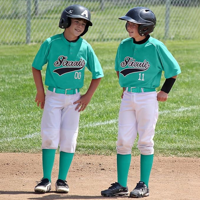 Baseball Socks and Belt for Youth Adult Softball Socks Combo Elastic Waist Belt for Men Kids Boys Girls Women JASGOOD