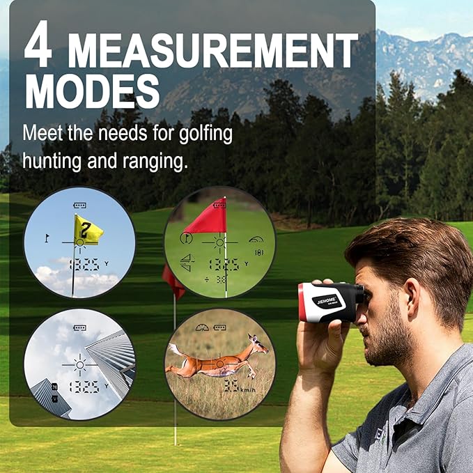 Golf Rangefinder 800/1100 Yards Range Finder with Slope Flag-Lock Vibration Continuous Scan Rechargeable - Tournament Legal Golf Laser Rangefinders Golfing Accessories for Men Women