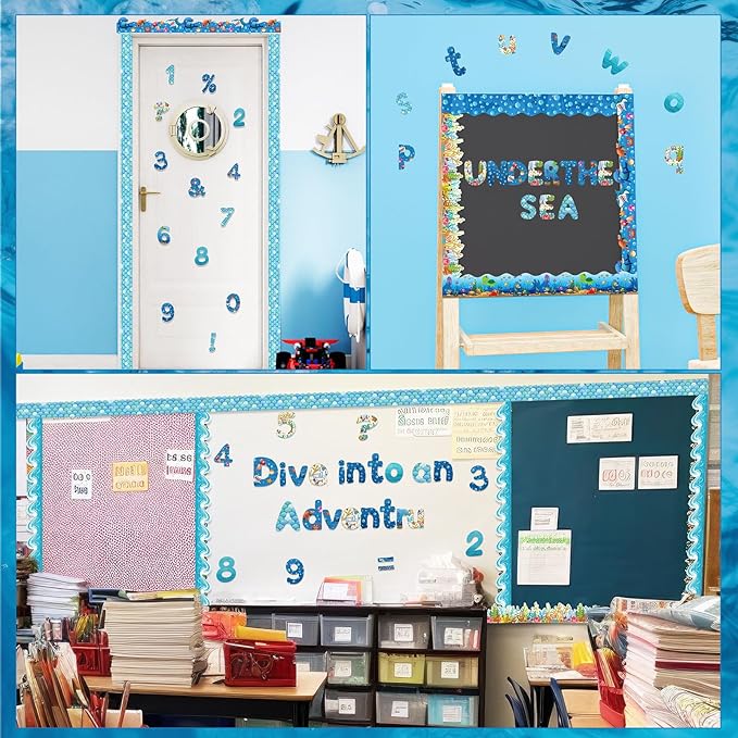 221 Pcs Bulletin Board Letters Round Alphabet Number Punctuation Symbol Combo - Image 6