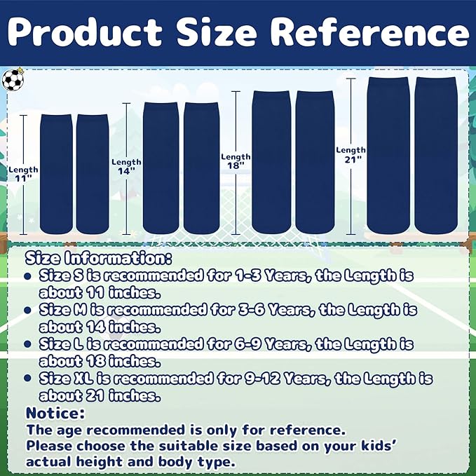 Olreco 1 Pack Toddler Kids Youth Soccer Socks Girls Boys Baseball Socks Youth Knee High Softball Football Accessories Cotton