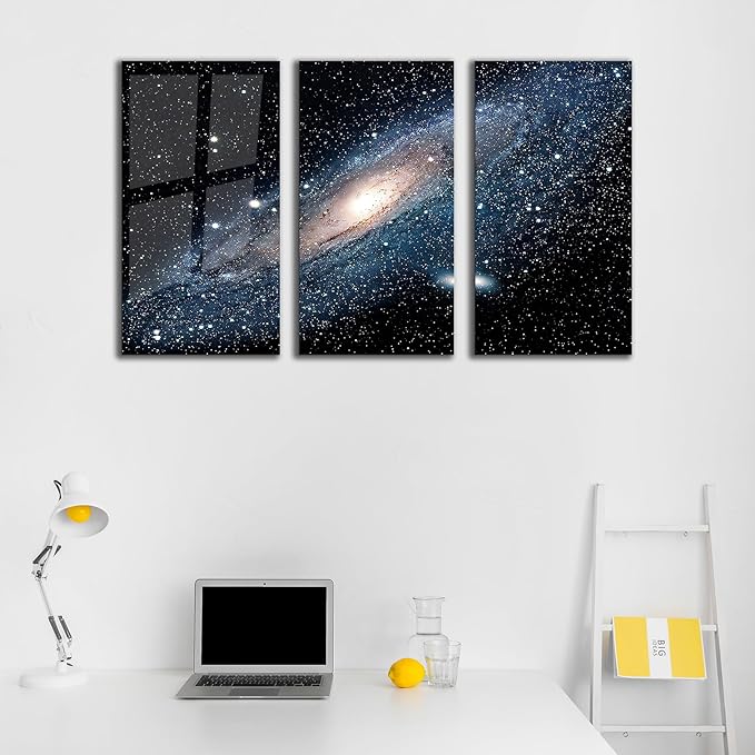 SpiritualHands Andromeda Space Galaxy Glass Wall Art Painting - Image 6