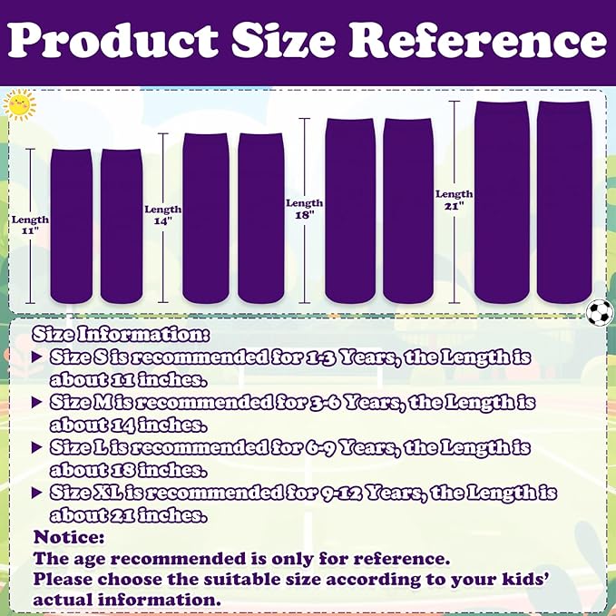 Sarfel Kids Soccer Socks Toddler Soccer Socks Girls Boys Soccer Socks Kids Tube Socks with Stripes Toddler Knee High Socks