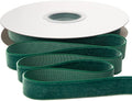 Ribbli Polyester Forest Green Velvet Ribbon, 5/8 Inches Continuous10-Yard Spool by Ribbli
