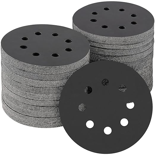 100PCS 5 inch Silicon Carbide Sanding Discs 1500 Grit, Wet Dry Orbital 5 Sander by POTUINOM