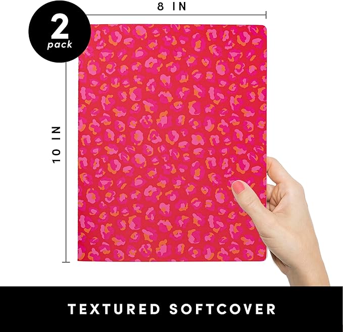 PAPERAGE Soft Cover Lined Journal Notebook, 2 Pack, 100 Pages, Large 7.5 inches - Image 2