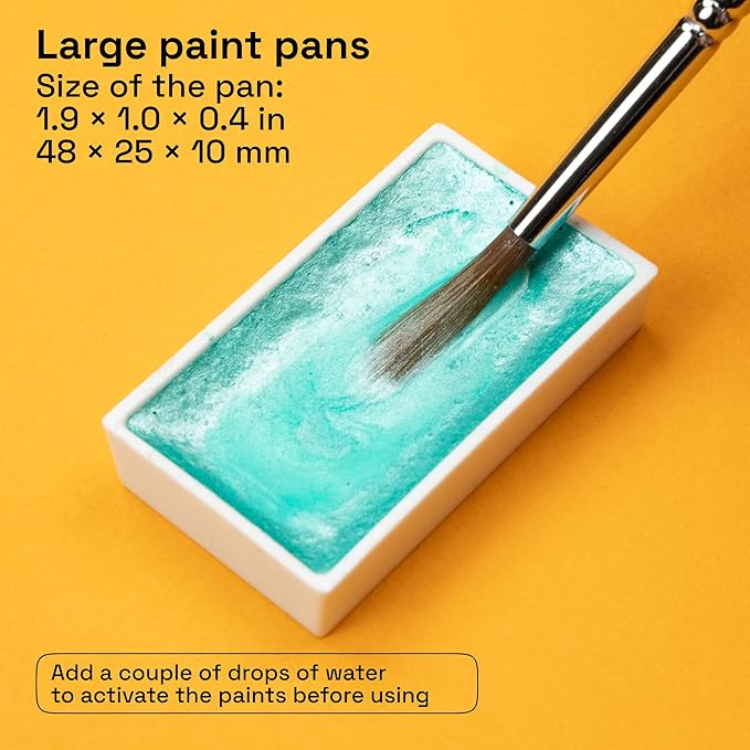 ARTISTRO Professional Metallic Watercolor Paint Set - Image 4
