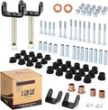 10L0L Golf Cart Repair Bushing Kits - Golf Cart Front Rear End Repair Bushing Kits for Club Car DS 1993 Up - Front Suspension Upper/Lower Rear Kit with Leaf Spring Bushings Sleeve Kit