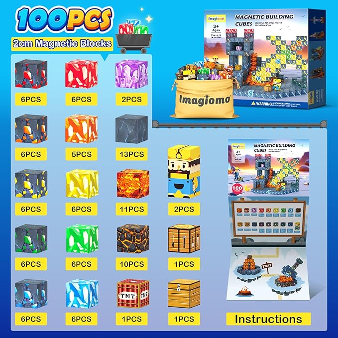 100PCS Magnetic Blocks - Image 3