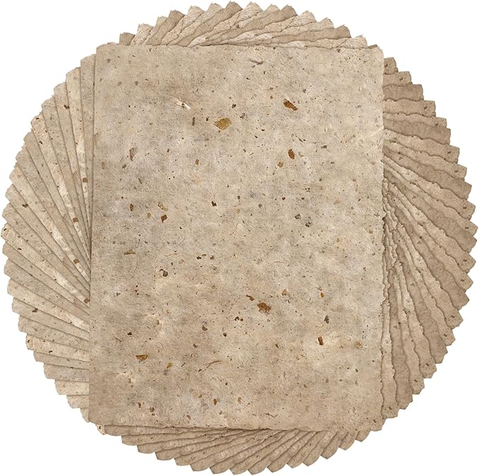 Geyee 50 Pcs 8.5 x 11 Inches Mulberry Rice Paper, Handmade Decoupage Paper by Geyee