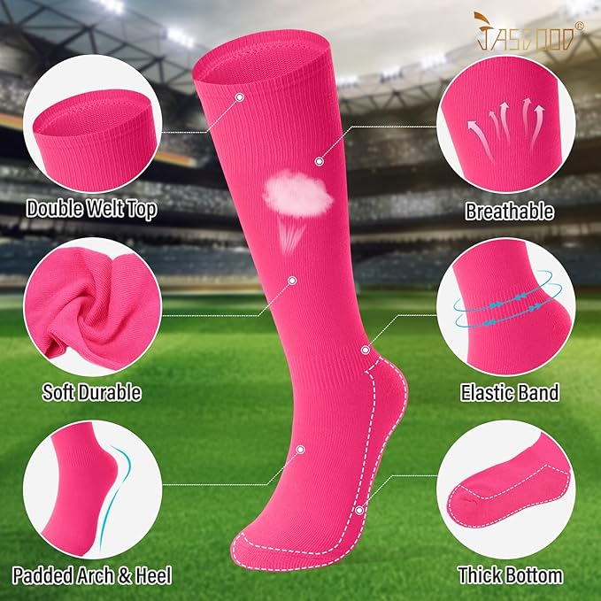 Baseball Socks and Belt for Youth Adult Softball Socks Combo Elastic Waist Belt for Men Kids Boys Girls Women JASGOOD