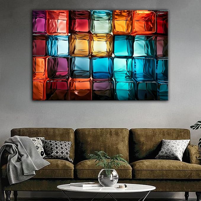 SpiritualHands Magical Light Play and Stunning Colors Tempered Glass Wall Art - Image 5