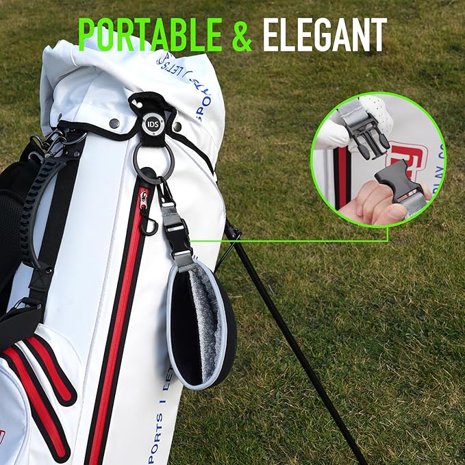 GAIARENA Golf Cleaning Bag Pouch Golf Ball Washer Club Cleaner with Scrub and Wipe Cloth Gifts Ideas for Golfers On-Course Golf Accessories