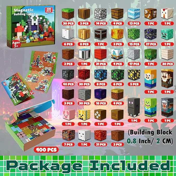 400 PCS Magnetic Blocks - Image 2