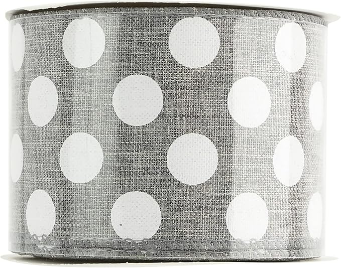 MEEDEE Polka Dots Burlap Ribbon - Image 9