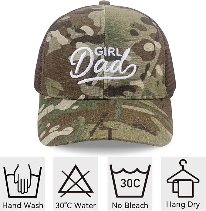 Men's Embroidered Adjustable Baseball Cap, Girl Dad Hat, Funny Trucker Hat, Mens Birthday Gift Ideas