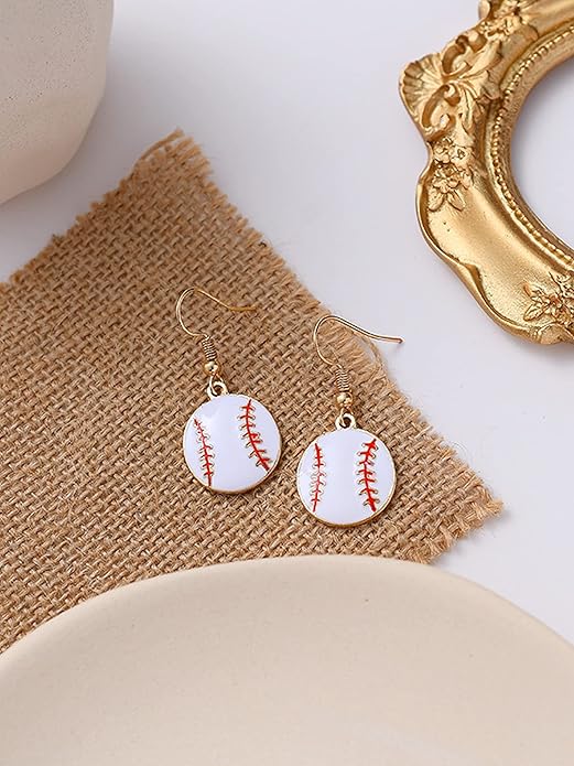 Baseball Earrings for Women Baseball Mom Accessories Essentials Game Day Fan Gifts Lightweight Sports Stud Earrings Jewelry Game Day Shirts Women
