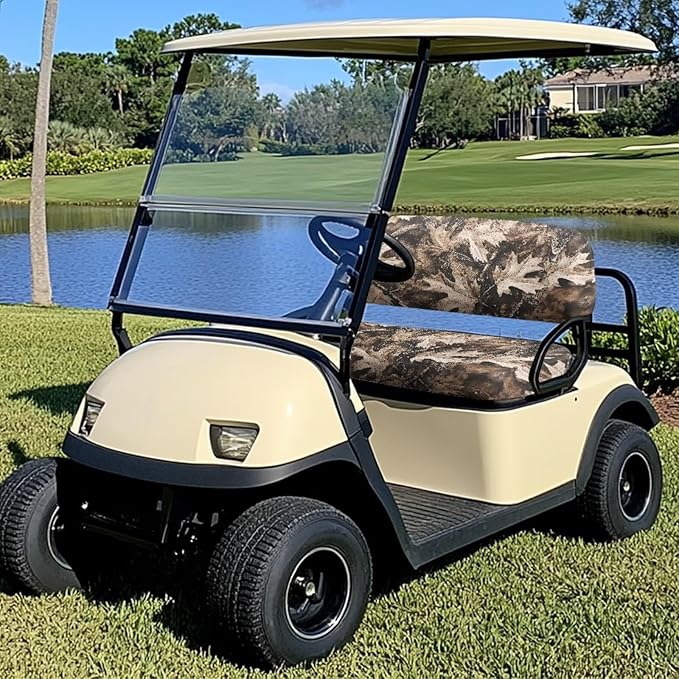 Bulopur Camo Hunting Golf Cart Seat Towel Cover for Ezgo Club Car Universal Golf Cart Seat Covers Suitable for All Weather, Easy to Install and Washable