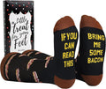 Cavertin Men's Funny Socks Hunting Fishing Football Baseball Gaming Golf Taco Pizza Bacon Christmas Gift for Men