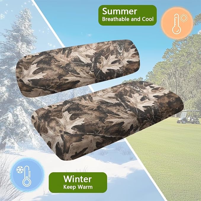 Bulopur Camo Hunting Golf Cart Seat Towel Cover for Ezgo Club Car Universal Golf Cart Seat Covers Suitable for All Weather, Easy to Install and Washable