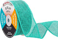 Mandala Crafts Turquoise Burlap Ribbon 1.5 Inches Wide Jute Ribbons by MandalaCrafts