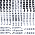 YKW 32 Pack Soccer Headbands Hair Ties No Crease Elastic Sports Hair Accessories for Women Girls Players - Team Gifts Sports Party Favors Black White Soccer Ribbon Ponytail Holders