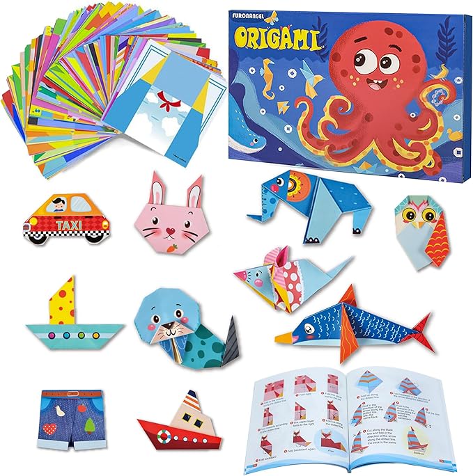 Origami Kit for Kids Ages 5-16, 212 Sheets by BESTGIFTSIDEAS
